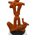 Religious sculpture titled 'Krishna', 32x22x18 inches, by artist Dilip Paul on Terracotta