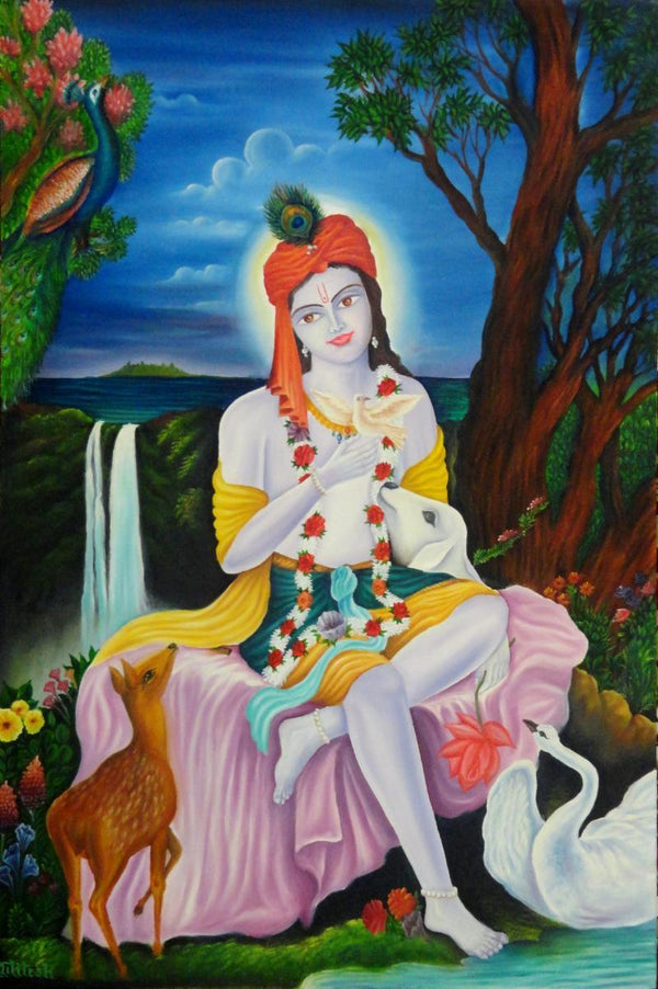 Krishna by Mitesh Suthar | ArtZolo.com