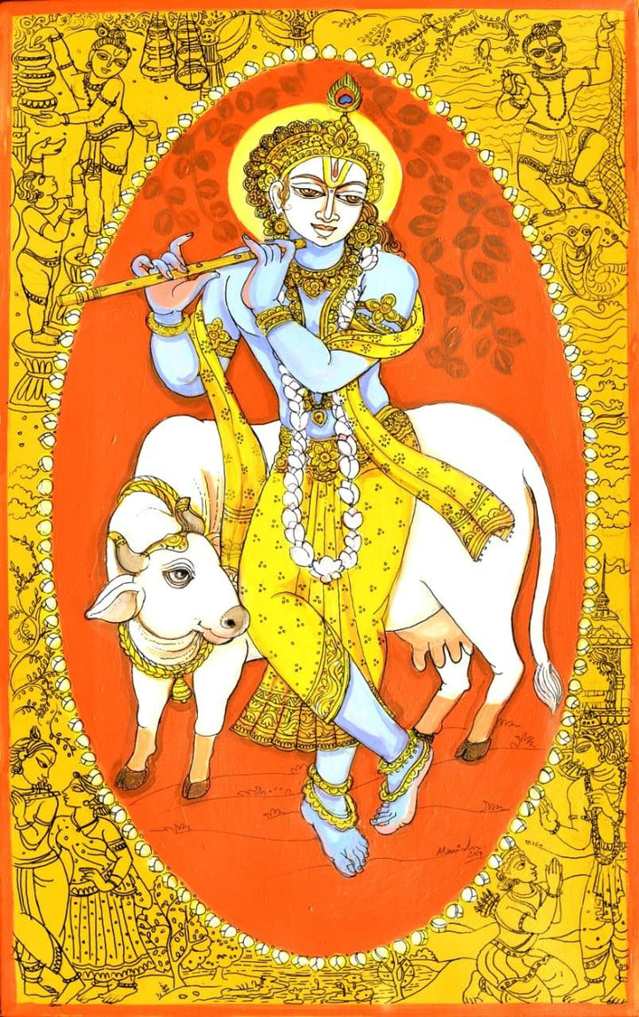 Krishna Avatar Painting by Manisha Srivastava | ArtZolo.com