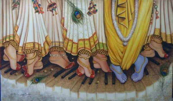 Krishna Leela Painting by Rakhi Baid | ArtZolo.com