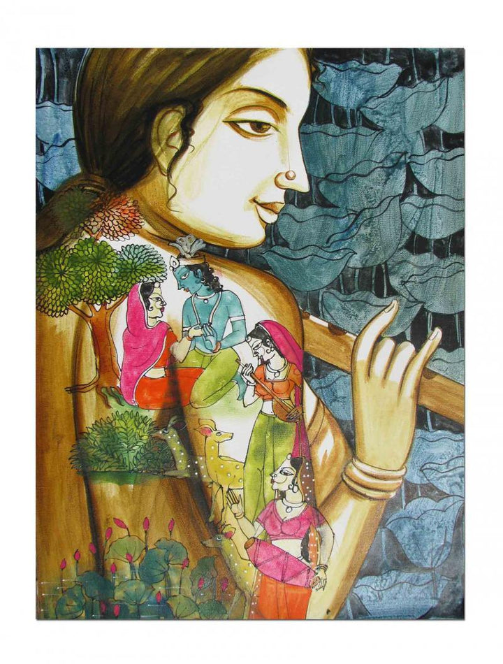 Krishna Leela Ii Painting by Pradeep Swain | ArtZolo.com