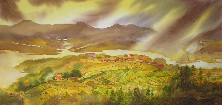 Krishna Valley Panchgani 2 Painting by Sunil Kale | ArtZolo.com