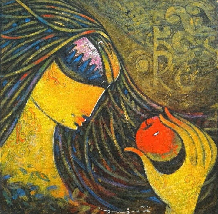 Lady Painting by Ramesh Gujar | ArtZolo.com