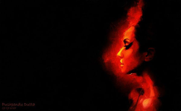 Lady On Fire Digital Art by Pushpendu Dutta | ArtZolo.com