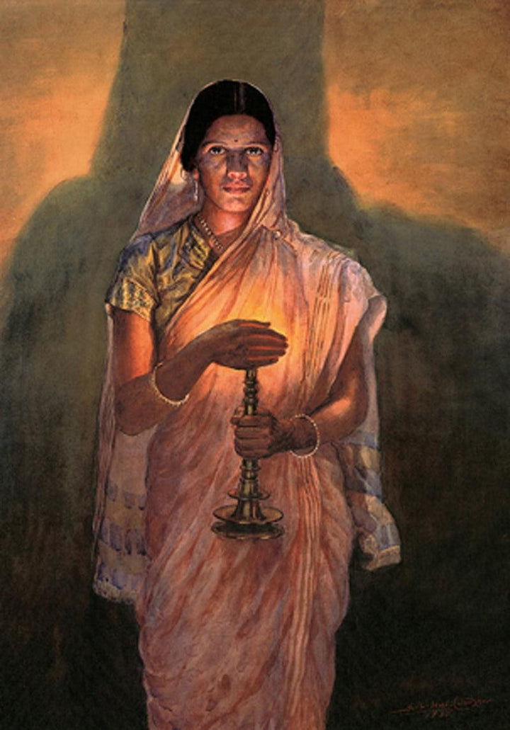 Lady With Lamp (Glow Of Hope) ArtZolo.com