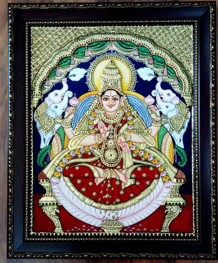 Lakshmi Tanjore Painting Iii Painting by Vani Vijay | ArtZolo.com