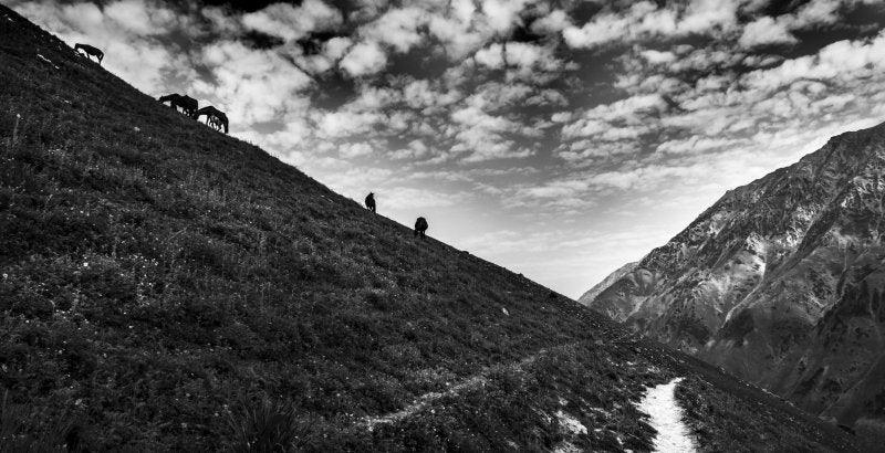 Nature photography titled 'Landscape 14', 12x23 inches, by artist Satyaki Biswas on