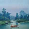 Landscape oil painting titled 'Landscape 5', 12x12 inches, by artist Shankar Zunjarrao on Canvas