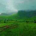 Nature acrylic painting titled 'Landscape 7', 20x22 inches, by artist Suresh Jangid on Canvas