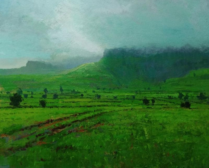 Landscape 7 Painting by Suresh Jangid | ArtZolo.com