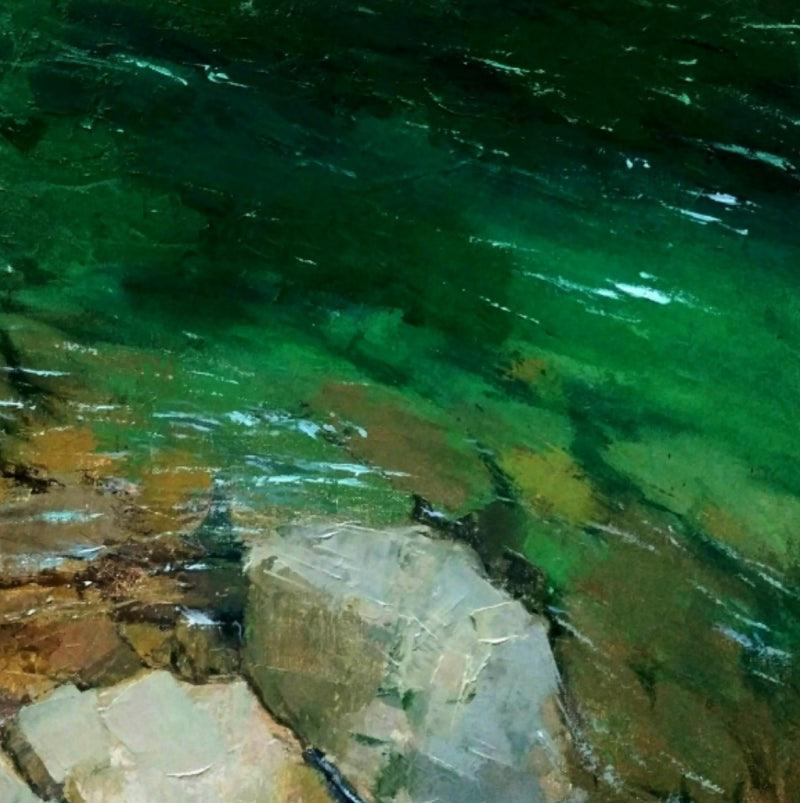 Nature acrylic painting titled 'Landscape 8', 22x20 inches, by artist Suresh Jangid on Canvas