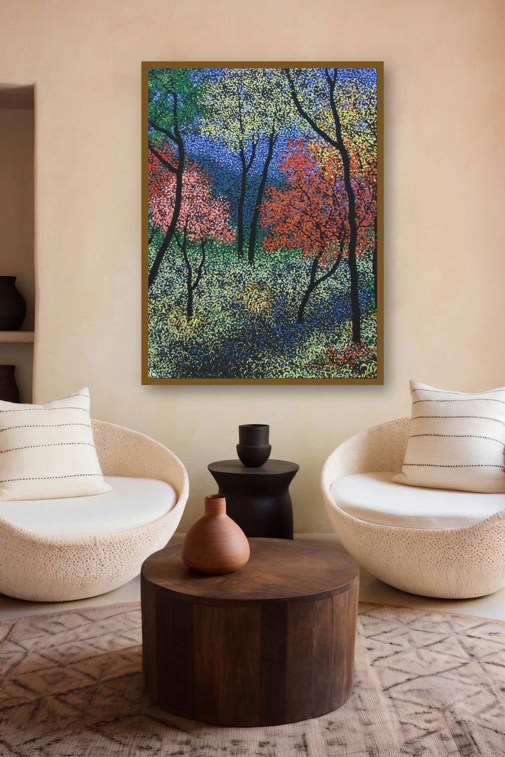 Landscape 9 (Enchanted Forest) by artist Sanjay Devsale displayed in a Modern gallery