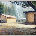 Landscape watercolor painting titled 'Landscape', 22x28 inches, by artist Biki Das on Paper