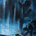 Abstract acrylic painting titled 'Landscape', 30x42 inches, by artist NIkHIl Patil on Canvas Board
