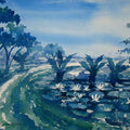 Landscape watercolor painting titled 'Landscape', 15x11 inches, by artist Jiaur Rahman on Paper