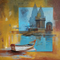 Landscape acrylic painting titled 'Landscape', 30x30 inches, by artist Sanjay Lokhande on Canvas