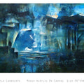 Abstract acrylic painting titled 'Landscape', 36x48 inches, by artist NIkHIl Patil on Canvas Board