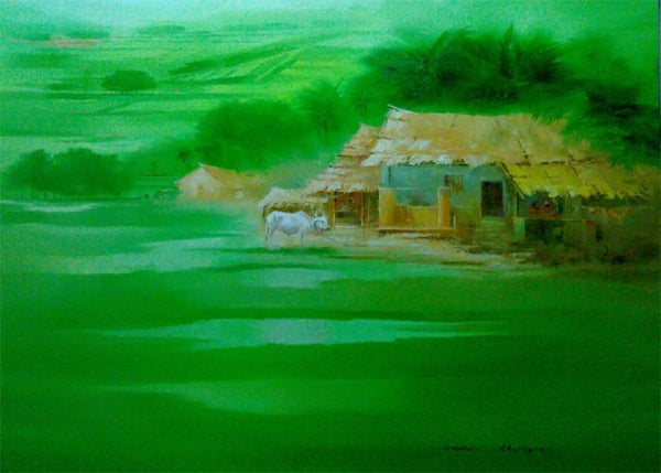 Landscape Ii Painting by Narayan Shelke | ArtZolo.com