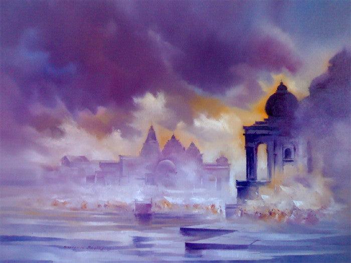 Landscape Iii Painting by Narayan Shelke | ArtZolo.com