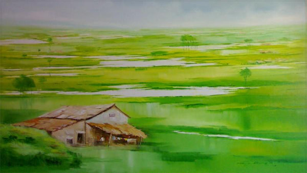 Landscape Vii Painting by Narayan Shelke | ArtZolo.com