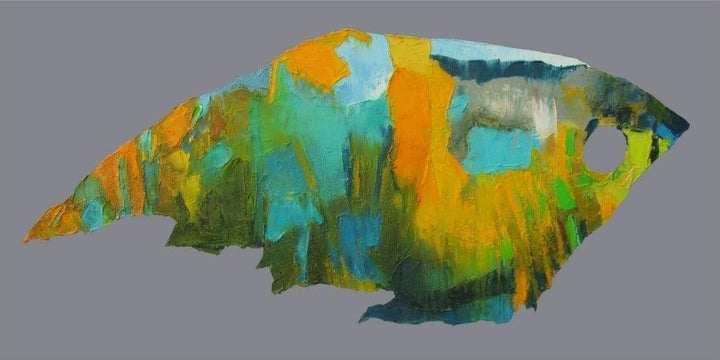Landscape With A Fish Painting by Abhishek Kumar | ArtZolo.com