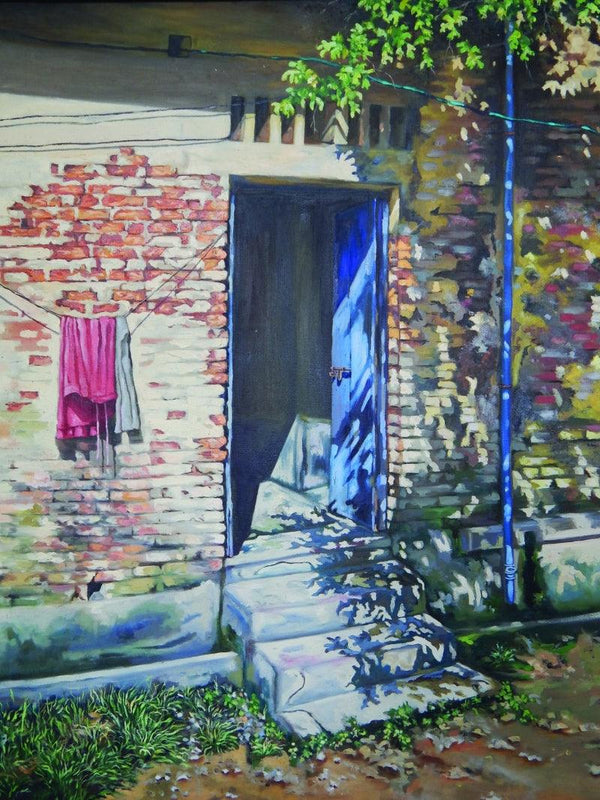 Lane Painting by Pratap Manna | ArtZolo.com
