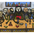 Religious reverse serigraph painting titled 'Last Supper', 40x72 inches, by artist Madhvi Parekh on Acrylic