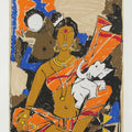 Religious serigraphs painting titled 'Laxmi', 30x21 inches, by artist M. F. Husain on Paper
