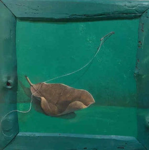 Still-life acrylic painting titled 'Leaf', 24x24 inches, by artist Gopal Pardeshi on Canvas