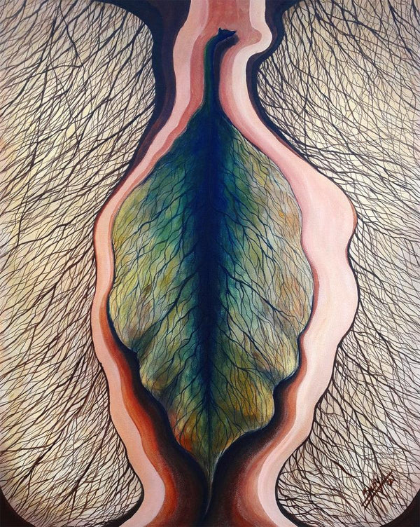 Leaf Painting by Seby Augustine | ArtZolo.com