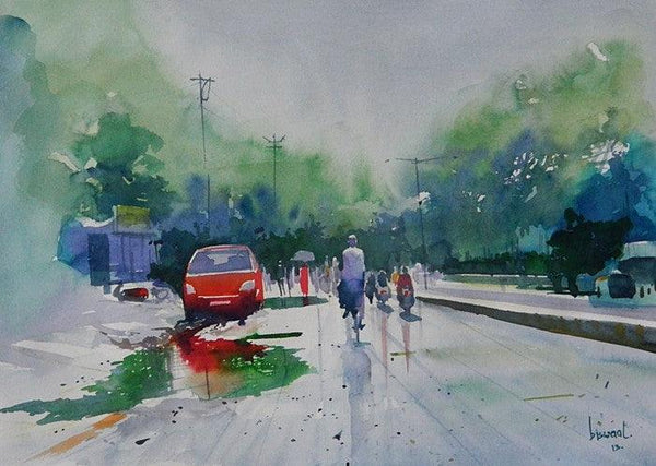 Life After Rain I Painting by Bijay Biswaal | ArtZolo.com