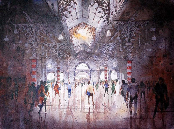 Light Crowd Action Painting by Bhuwan Silhare | ArtZolo.com