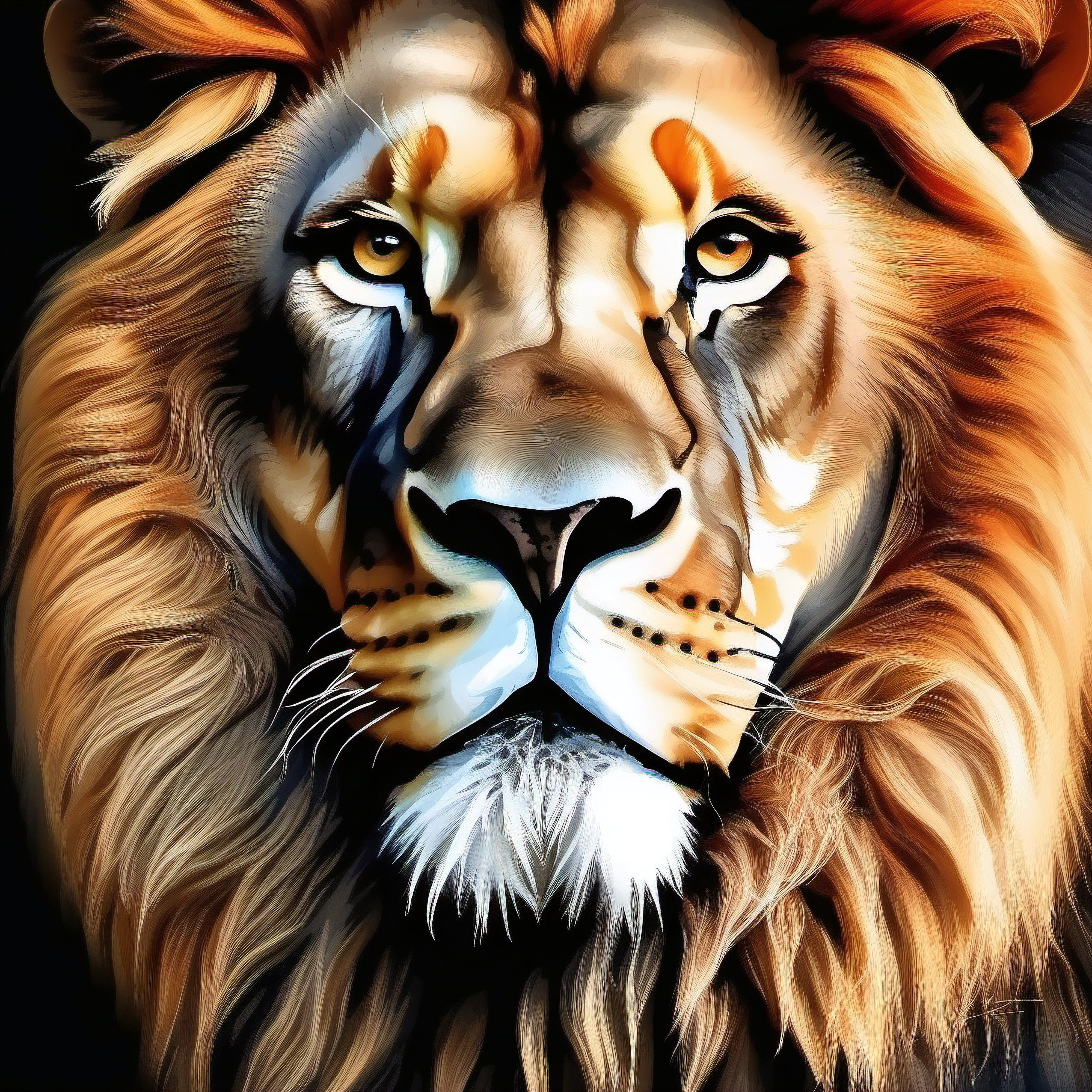 Lion  by artist  Abir Dasgupta  on  Canvas