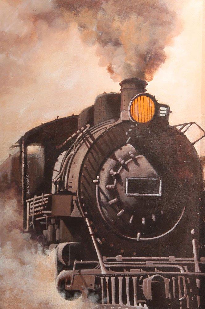Locomotive11 Painting by Kishore Pratim Biswas | ArtZolo.com