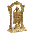 Religious handicraft titled 'Lord Balaji', 12x8x4 inches, by artist Brass Handicrafts on Brass