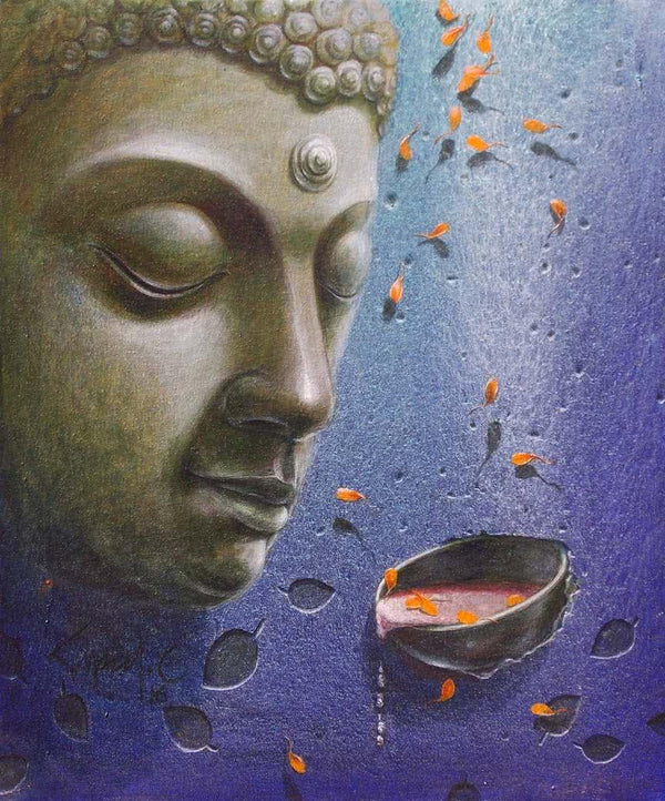 Lord Buddha Painting by Gopal Chowdhury | ArtZolo.com