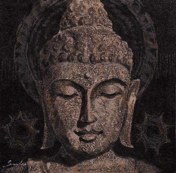 Lord Buddha Meditation 2 Painting by Sulakshana Dharmadhikari | ArtZolo.com