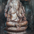 Religious watercolor painting titled 'Lord Ganesha 2', 22x15 inches, by artist Atul Gendle on Paper
