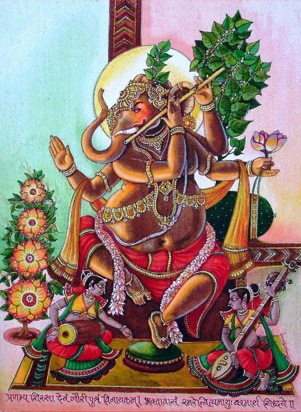 Lord Ganesha 2 Painting by Anand Sonar | ArtZolo.com