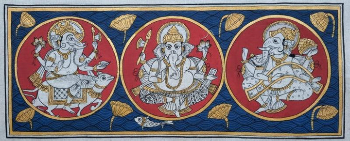 Lord Ganesha Traditional Art by Abhishek Joshi | ArtZolo.com