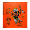 Folk Art acrylic painting titled 'Lord Ganesha', 24x24 inches, by artist Mahesh  Pal Gobra on canvas