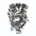 Religious charcoal painting titled 'Lord Ganesha', 24x24 inches, by artist Sanjay Bhalerao on Canvas