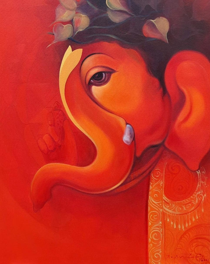 Lord Ganesha Painting by Solomon R | ArtZolo.com