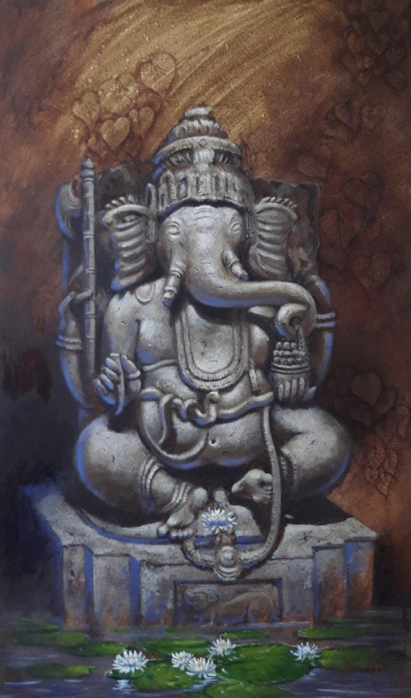 Lord Ganesha Painting by Atul Gendle | ArtZolo.com