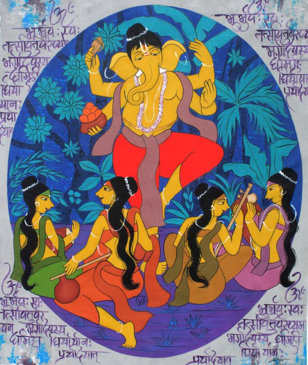 Lord Ganesha Painting by Chetan Katigar | ArtZolo.com