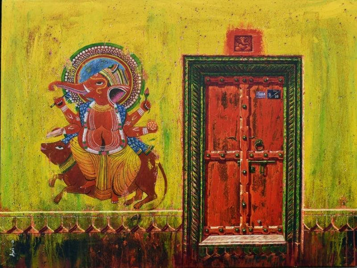 Lord Ganesha Painting by Anil Kumar Yadav | ArtZolo.com
