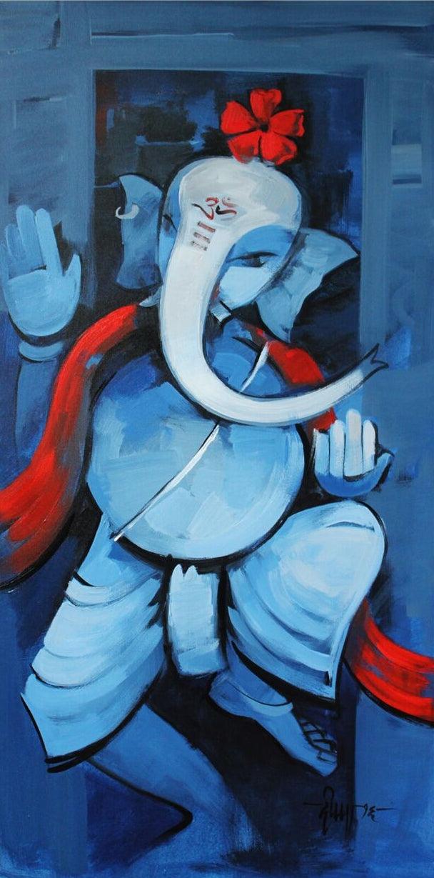 Lord Ganesha Painting by Deepa Vedpathak | ArtZolo.com