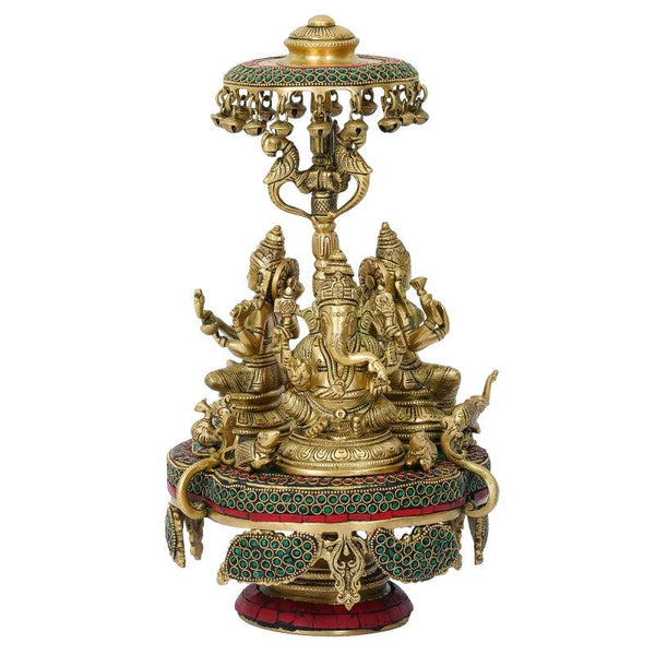 Lord Ganesha Laxmi And Saraswati Handicraft by Brass Handicrafts | ArtZolo.com