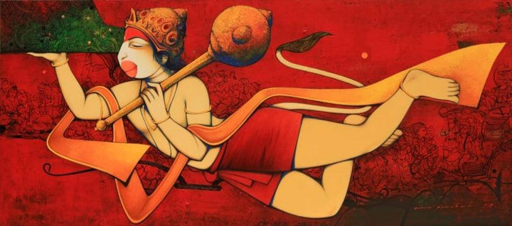 Lord Hanuman Painting by Anand Panchal | ArtZolo.com