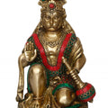 Religious handicraft titled 'Lord Hanuman', 9x6x5 inches, by artist Brass Handicrafts on Brass